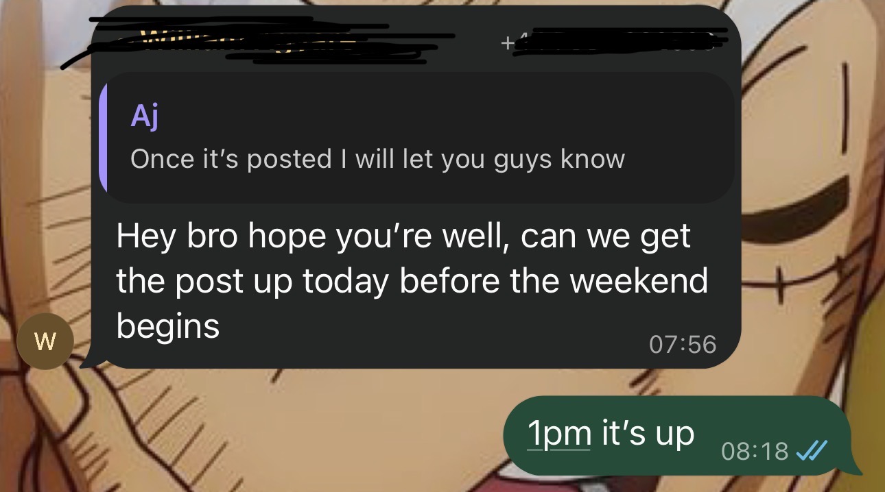 Client message